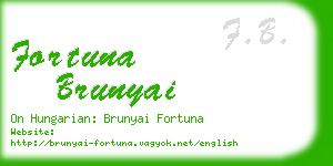 fortuna brunyai business card